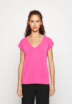 Vero Moda Tall VmfilliV Neck Tee - T-Shirt Basic - Fuchsia Purple