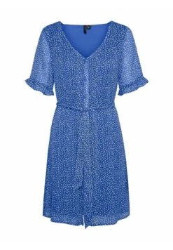 Vero Moda Petite Vmcaro Dotted Button Down - Jurk - Dazzling Blue -Vero Moda Winkel 03996ca5c69c44709db808eb3e871677