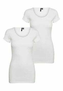 Vero Moda 2 PackMit Kurzen Ärmeln- T-Shirt Basic - Bright White -Vero Moda Winkel 03ae77f2faa1472d9761b8a19a9005a3