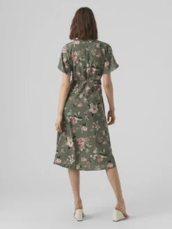 Vero Moda Saki Ss Calf Wrap Ga Noos - Jurk - Green -Vero Moda Winkel 0687b28e4d8f495891484006c262923f
