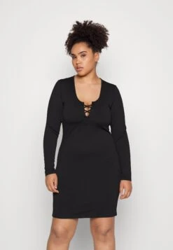 Vero Moda Curve Vmriva Short Dress- Jerseyjurk - Black