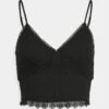 Vero Moda Tall Vmhoney Lace Cropped - Top - Black -Vero Moda Winkel 0b1f57eb1f784cbeb5956f0bb23cc45c