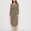 Vero Moda Vmeasy Long V Neck Shirt Dress - Maxi-Jurk - Irish Cream Dina