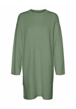 Vero Moda Curve Vmgold Needle Wide Ls Rollneck Blo Cur - Gebreide Jurk - Loden Frost
