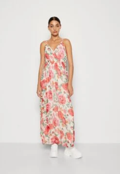 Vero Moda Vmwonda Wrap Dress - Maxi-Jurk - Wood Ash/Ibi Red
