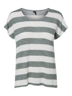 Vero Moda Vmwide Stripe S/L Ga Noos - T-Shirt Print - Laurel Wreath/Snow White -Vero Moda Winkel 1622253fd4054238bf72dd8fc1c12389