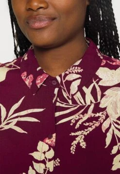 Vero Moda Curve Vmceasy Long Shirt Dress - Blousejurk - Winetasting/Lily -Vero Moda Winkel 181af677d3f246a7b45f362ff8904a6d