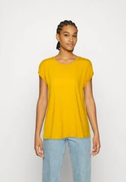 Vero Moda Vmava Plain - T-Shirt Basic - Golden Yellow