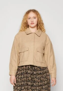 Vero Moda Curve Vmmegan Short Jacket - Lichte Jas - Tigers Eye/Melange