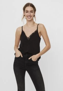 Vero Moda Vmalberta Insert Singlet - Top - Black
