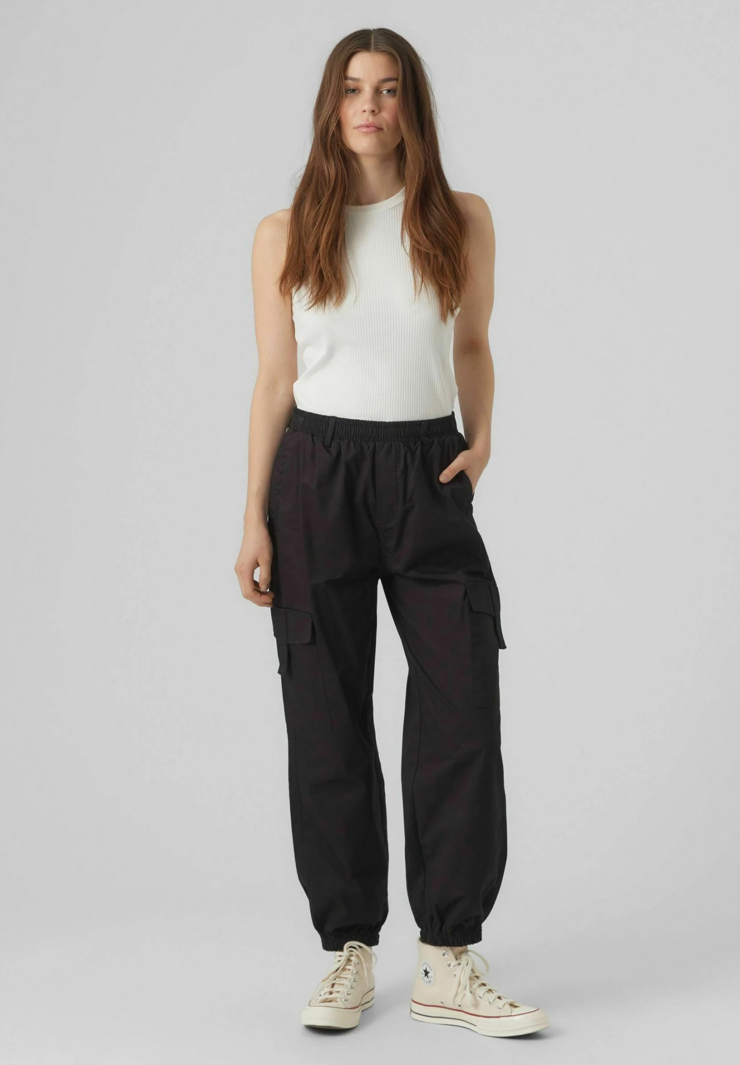 Vero Moda Treillis - Cargobroek - Black 4 Vero Moda Treillis - Cargobroek - Black - Afbeelding 2