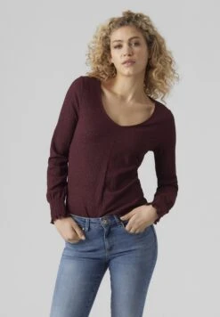 Vero Moda Gesmoktes - Longsleeve - Winetasting -Vero Moda Winkel 1c44e217ca414650a32c94072fd17f56