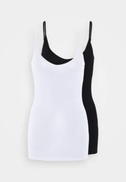 Vero Moda Tall Vmmaxi My Soft Singlet 2 Pack - Top - Black/Bright White