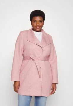Vero Moda Curve Vmverodonavivian Coat Curve - Mantel - Nostalgia Rose/Melange