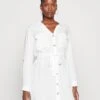 Vero Moda Curve Vmbumpy Shirt Dress - Jurk - Snow White