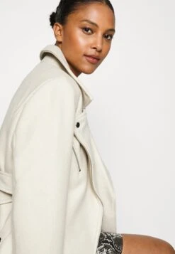 Vero Moda Petite Vmpop Biker Coat - Mantel - Oatmeal Melange -Vero Moda Winkel 23484237f60b471f9e9043cb3b0f560c
