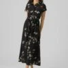 Vero Moda Vmnewhallie Long Tie Dress - Blousejurk - Black -Vero Moda Winkel 2712dc2904784ec7983896cad5f9256f