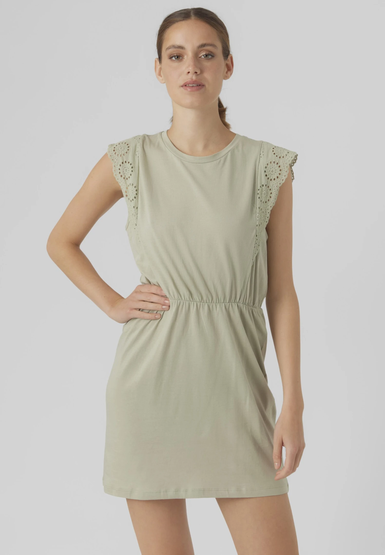 Vero Moda Hollyn Sl - Jurk - Desert Sage 3 Vero Moda Hollyn Sl - Jurk - Desert Sage