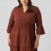 Vero Moda Curve Jurk - Marsala -Vero Moda Winkel 304c661be1ae4fb2a883cc4f0b11b790