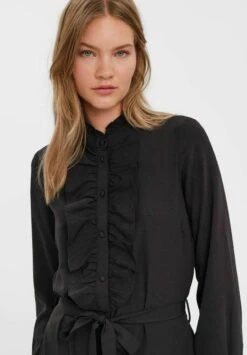 Vero Moda Mini Gerüschtes- Jurk - Black -Vero Moda Winkel 30df181cee484d8896f61c21145ced44