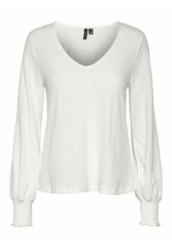 Vero Moda Gesmoktes - Longsleeve - Snow White