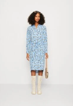 Vero Moda Vmnya Catch Calf Shirt Dress - Blousejurk - Little Boy Blue/Nuna -Vero Moda Winkel 341cbe011af241718af6f733b77a76ea