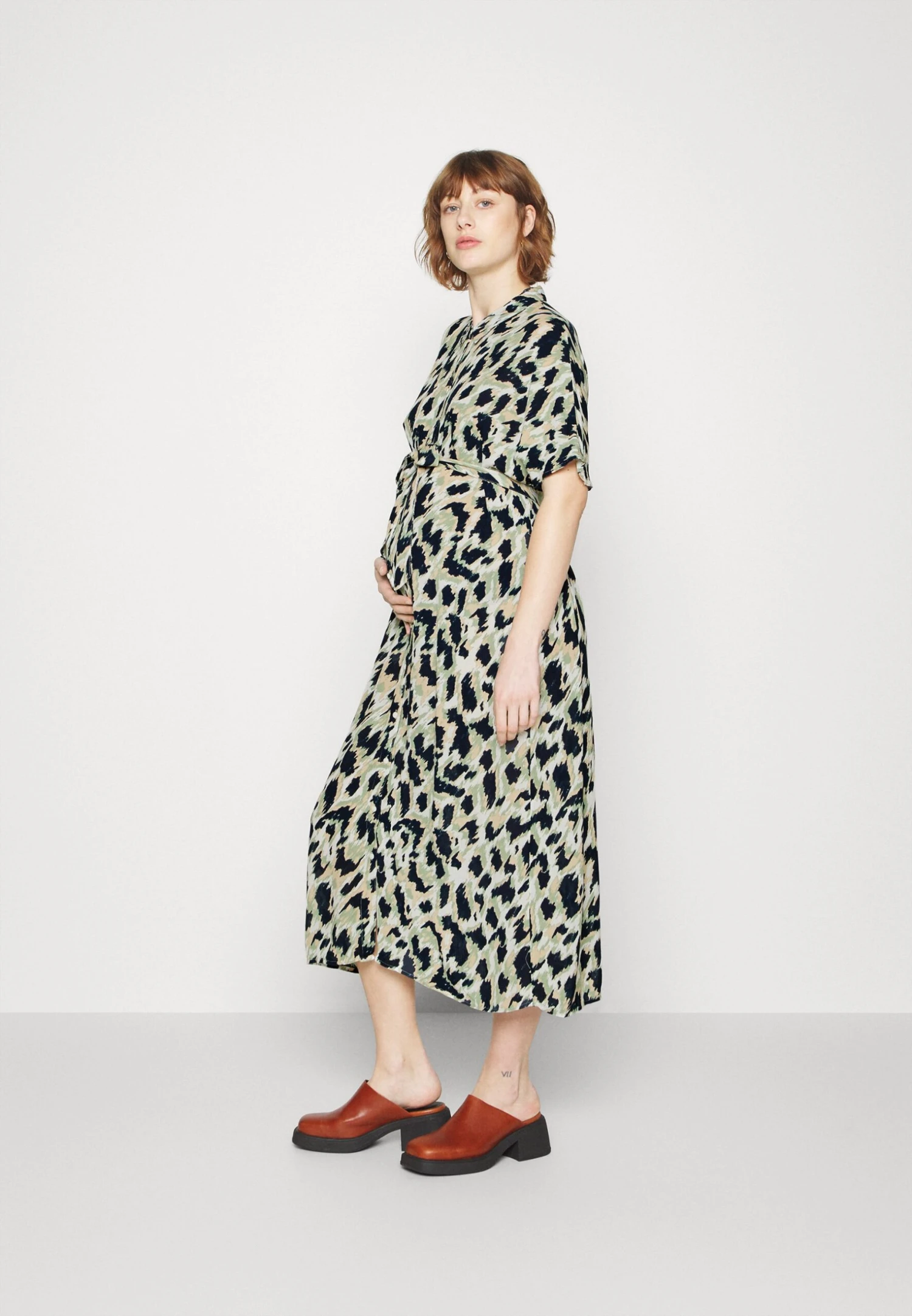 Vmmmenny Calf Shirt Dress- Blousejurk - Navy Blazer 4 Vmmmenny Calf Shirt Dress- Blousejurk - Navy Blazer - Afbeelding 2