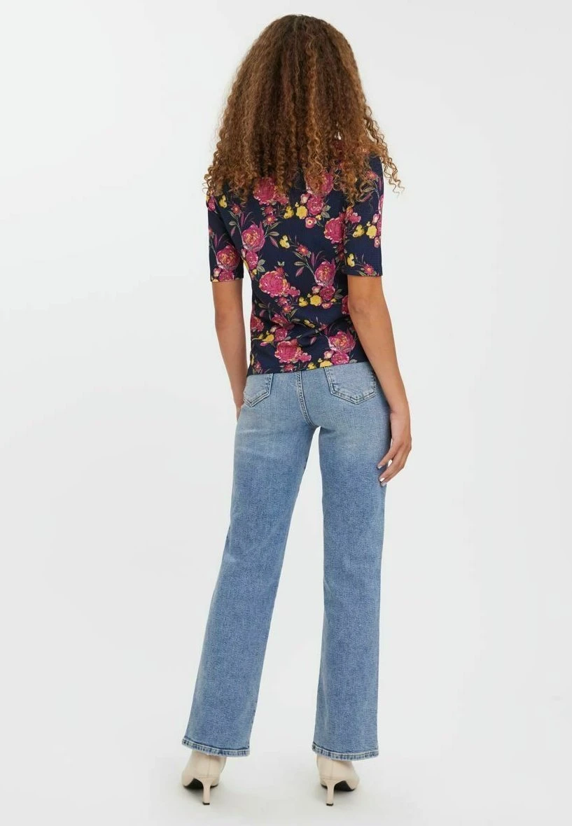 Vero Moda High Neck - T-Shirt Print - Navy Blazer 5 Vero Moda High Neck - T-Shirt Print - Navy Blazer - Afbeelding 3