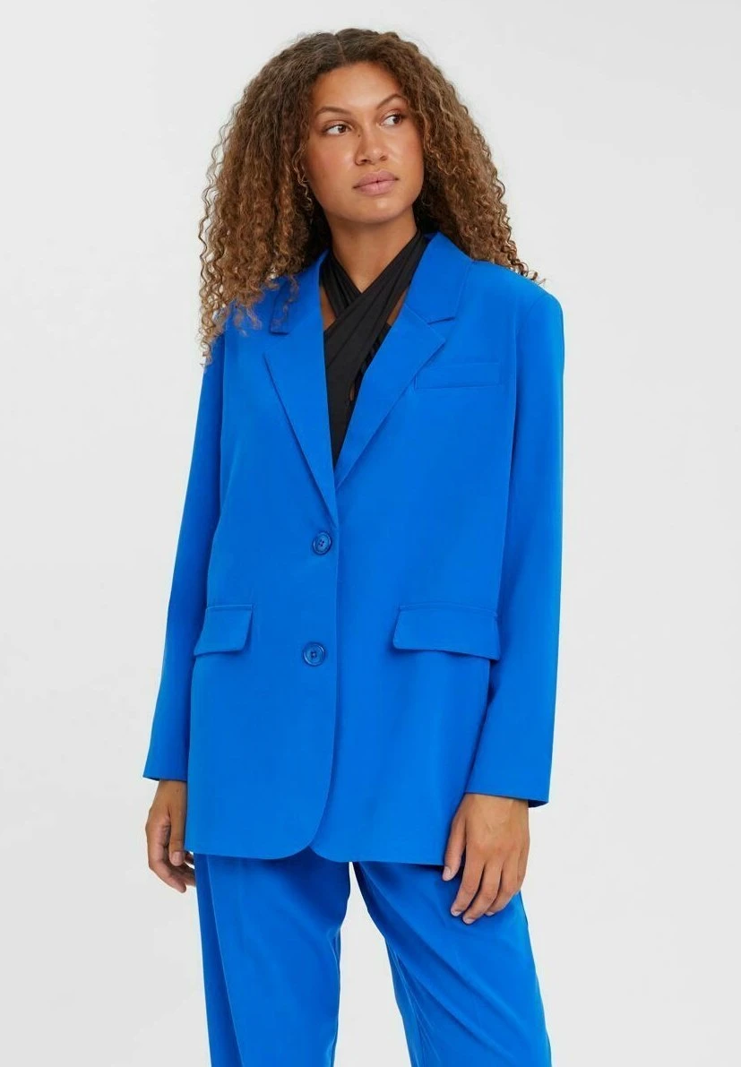 Vero Moda Halflange Jas - Princess Blue 3 Vero Moda Halflange Jas - Princess Blue