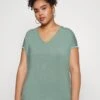Vero Moda Curve Vmaya Ss V-Neck Vma Noos Curve - T-Shirt Basic - Laurel Wreath