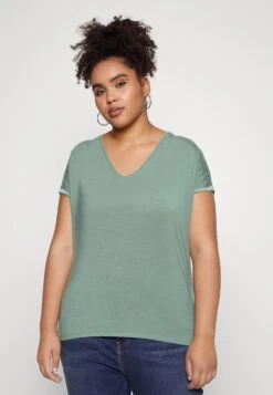Vero Moda Curve Vmaya Ss V-Neck Vma Noos Curve - T-Shirt Basic - Laurel Wreath