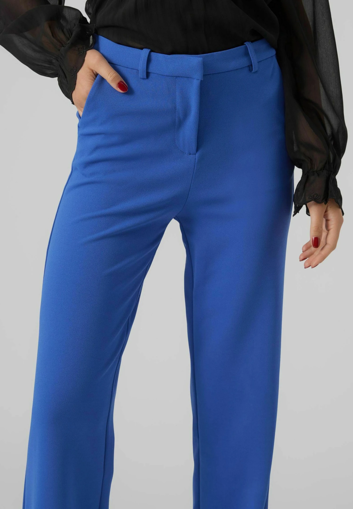 Vero Moda Zamira Straight Noos - Broek - Beaucoup Blue 6 Vero Moda Zamira Straight Noos - Broek - Beaucoup Blue - Afbeelding 4