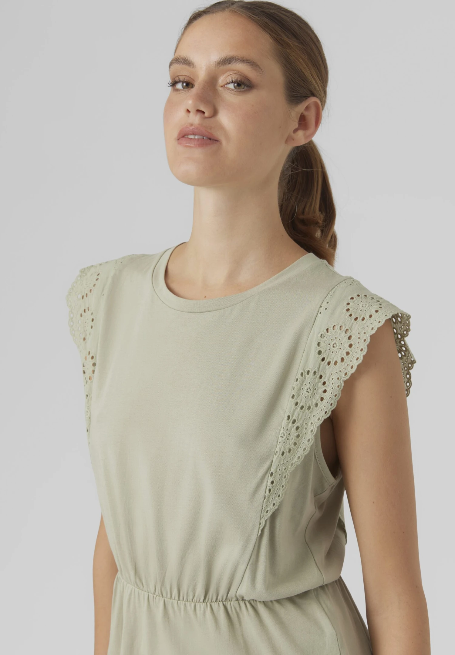 Vero Moda Hollyn Sl - Jurk - Desert Sage 6 Vero Moda Hollyn Sl - Jurk - Desert Sage - Afbeelding 4