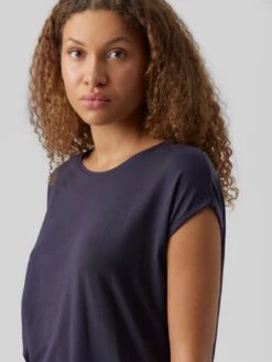 Vero Moda Vmava Plain Ss Gajrs Noos - T-Shirt Basic - Night Sky -Vero Moda Winkel 3e5fc8aee94b46e09cc9e394f28ef4b4