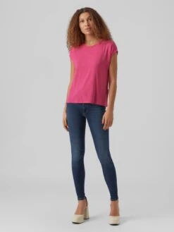 Vero Moda Vmava Plain Ss Gajrs Noos - T-Shirt Basic - Pink Yarrow -Vero Moda Winkel 3f486456a8f94dd6a2b840aed4a1943c