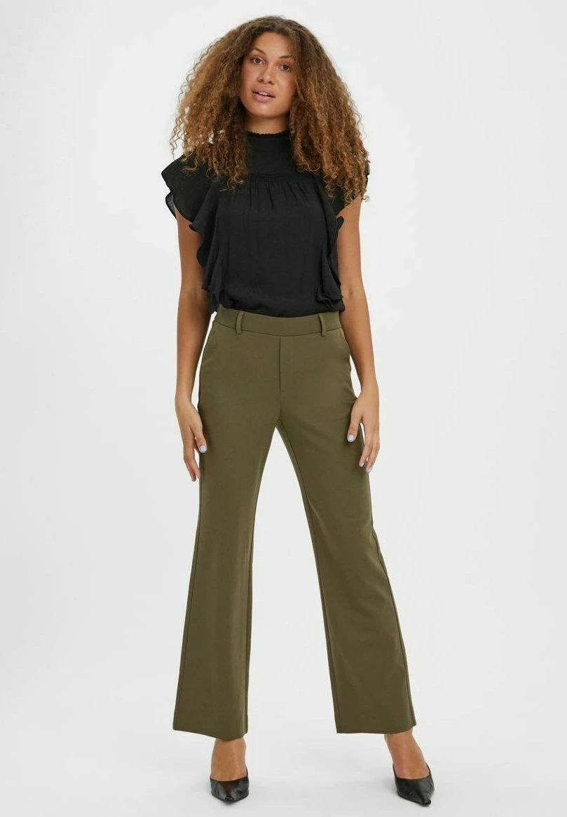 Vero Moda Vmmaya Mr Straight Solid - Broek - Ivy Green 4 Vero Moda Vmmaya Mr Straight Solid - Broek - Ivy Green - Afbeelding 2