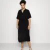 Vero Moda Curve Vmmenny Calf Shirt Dress - Jurk - Black Solid -Vero Moda Winkel 42eff41351a143cd8e451bed67a25180