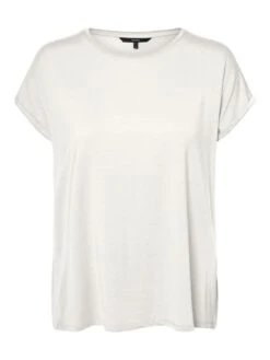 Vero Moda Vmava Plain Ss Gajrs Noos - T-Shirt Basic - Snow White -Vero Moda Winkel 4386086035cc4e18a0c7c99537f99114