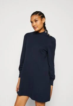 Vero Moda Vmlianna Short Button Dress - Jerseyjurk - Navy Blazer