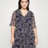 Vero Moda Curve Vmdora Kaya Short Dress - Jurk - Navy Blazer/Dora -Vero Moda Winkel 481584c53ad34a578d72741b2282f08d