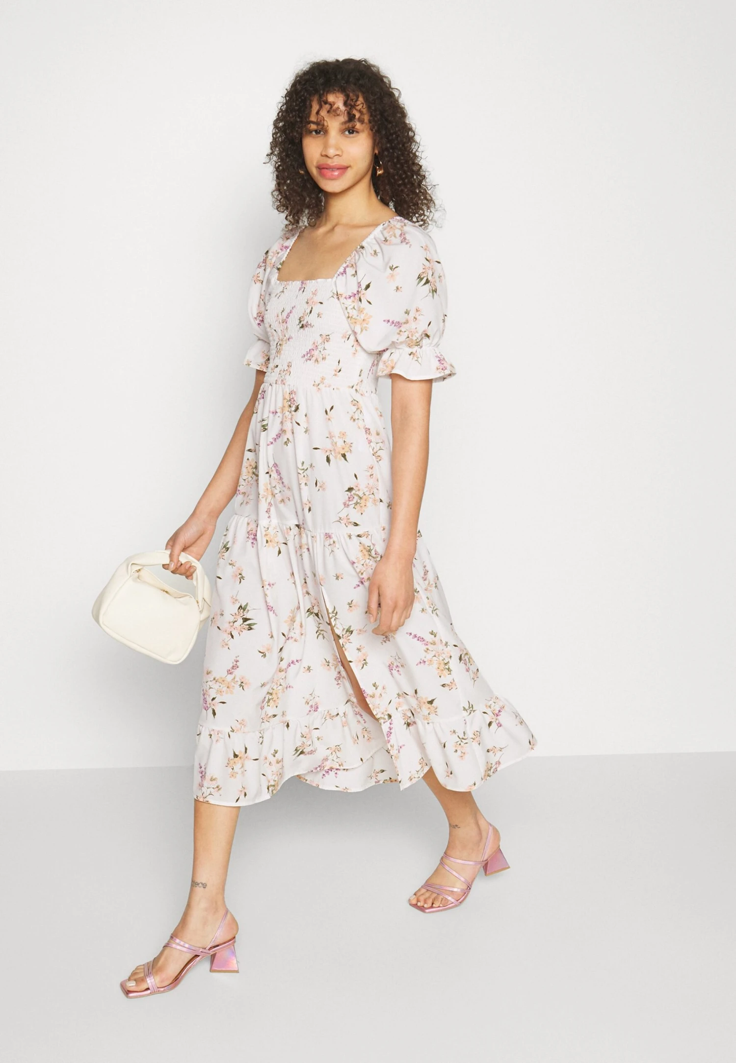 Vero Moda Tall Calf Smock Dress - Jurk - Snow White/Svea 6 Vero Moda Tall Calf Smock Dress - Jurk - Snow White/Svea - Afbeelding 4
