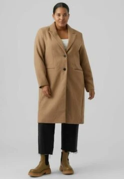 Vero Moda Curve Vmblaza Long Curve - Mantel - Tigers Eye