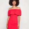 Vero Moda Vmdorty Off Shoulder Short Dress - Jerseyjurk - Bittersweet