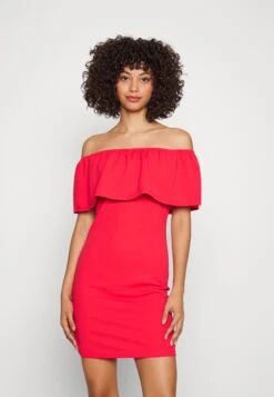 Vero Moda Vmdorty Off Shoulder Short Dress - Jerseyjurk - Bittersweet