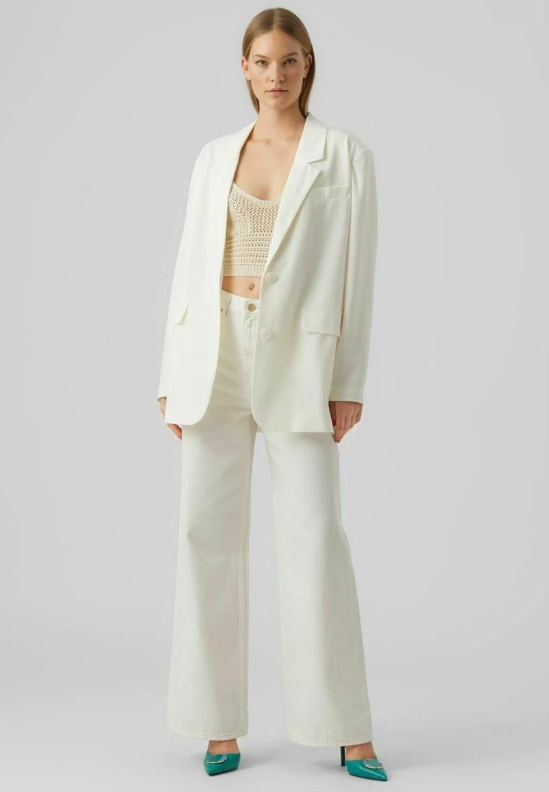 Vero Moda Halflange Jas - Snow White 4 Vero Moda Halflange Jas - Snow White - Afbeelding 2