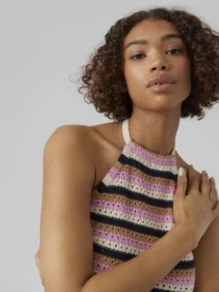 Vero Moda Vmshaji Sl Halterneck- Top - Birch/Bonbo/Navy Blazer/Irish Cream -Vero Moda Winkel 4f7912bdb2a54fc9a0eeb73ec0ec431c