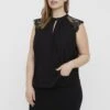 Vero Moda Curve Vmmilla Tee - Top - Black -Vero Moda Winkel 54832250a0904f4988c019b0de880be8