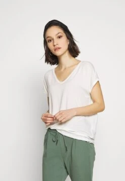 Vero Moda V Neck- T-Shirt Basic - Snow White