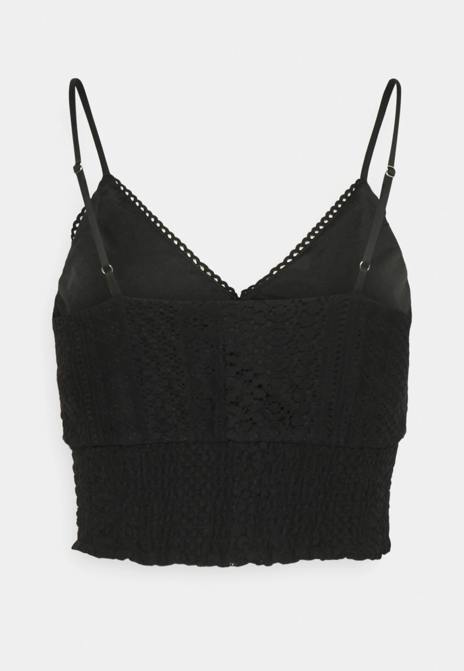 Vero Moda Tall Vmhoney Lace Cropped - Top - Black 4 Vero Moda Tall Vmhoney Lace Cropped - Top - Black - Afbeelding 2