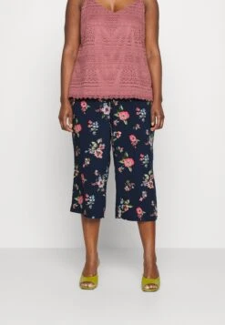 Vero Moda Curve Vmeasy Culotte Pants - Broek - Navy Blazer/Fiona